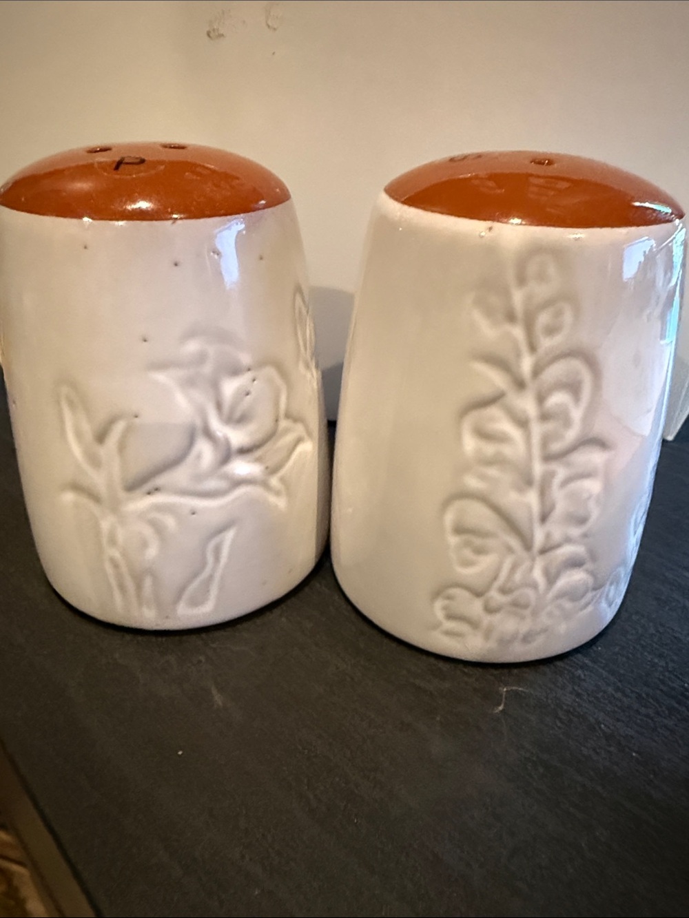 Pier 1 Glazed Terracotta Salt & Pepper Shaker